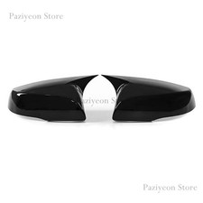 2X Gloss Black For 2019-2025 Toyota RAV4 Ox Horn Side Wing Mirror Cover Cap Trim