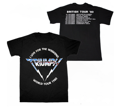 #ad #ad TRIUMPH band I Live For Weekend World Tour T shirt black 2 sides S 5Xl XX795 $33.24
