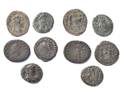 Lot of 5 Roman AE coins