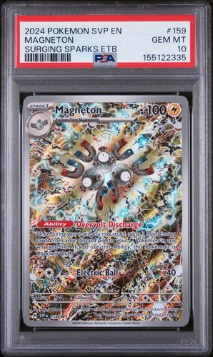 2024 POKEMON SVP SURGING SPARKS POKEMON ETB PROMO #159 MAGNETON PSA 10
