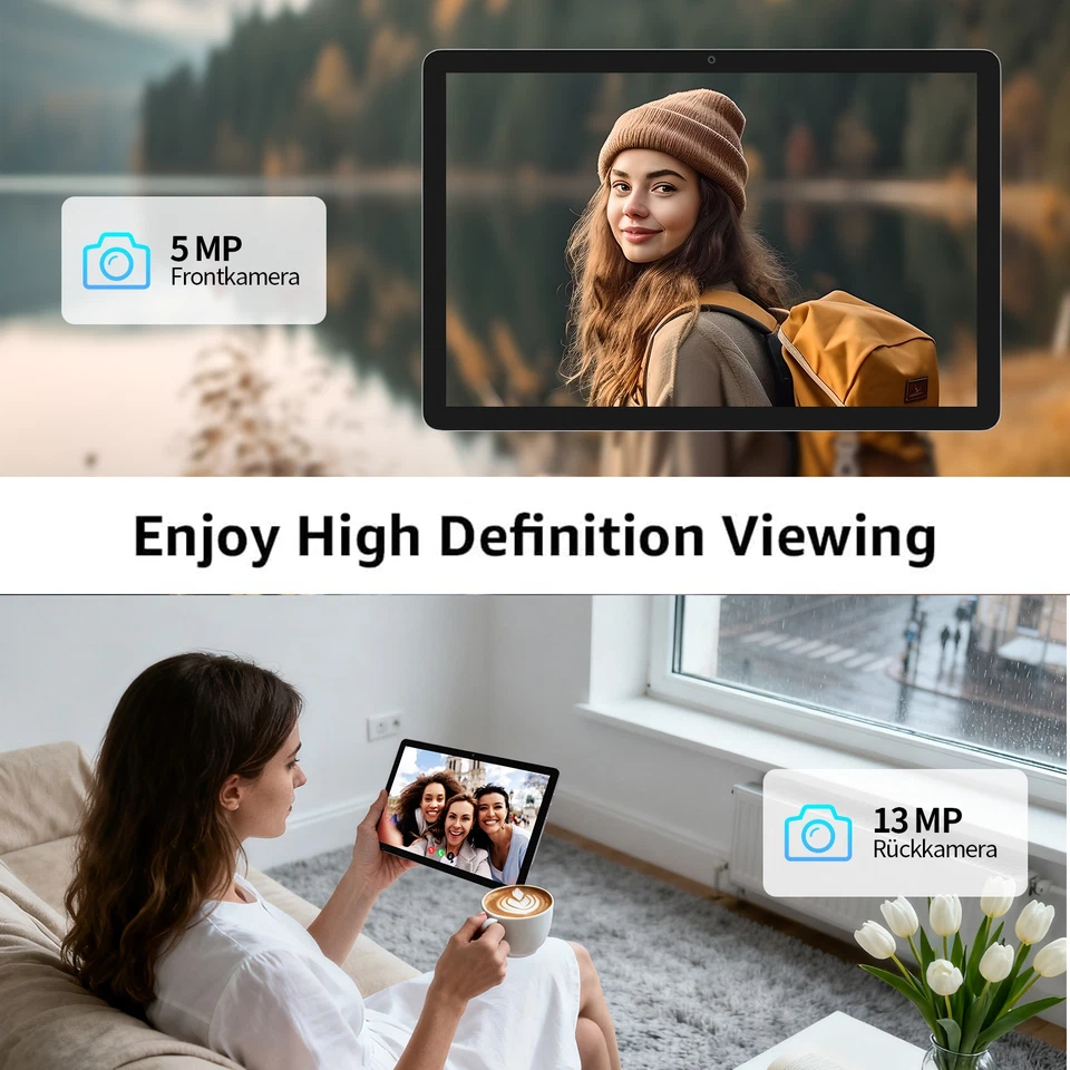 2025 Neu Gaming Tablet Android12 12GB RAM 128GB 8-Core 8000mAh Pad PC 4G LTE 2K - Bild 4 von 4