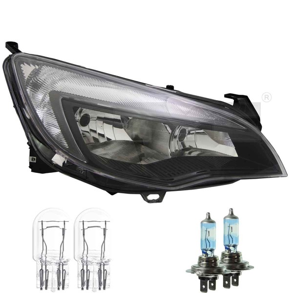 Scheinwerfer Rechts Schwarz H7/H7 FüR Opel Astra J P10 Inkl. Osram Lampen-image