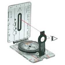 Kartenkompass mit Spiegel gefüllt