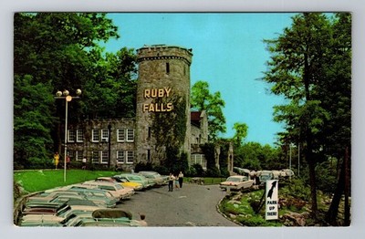 Chattanooga TN-Tennessee, Cavern Castle, Entrance Ruby Falls, Vintage Postcard