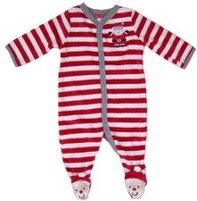 Carter's Just One You Baby Boys 3M Christmas Footed Fleece Blanket Sleeper NWT