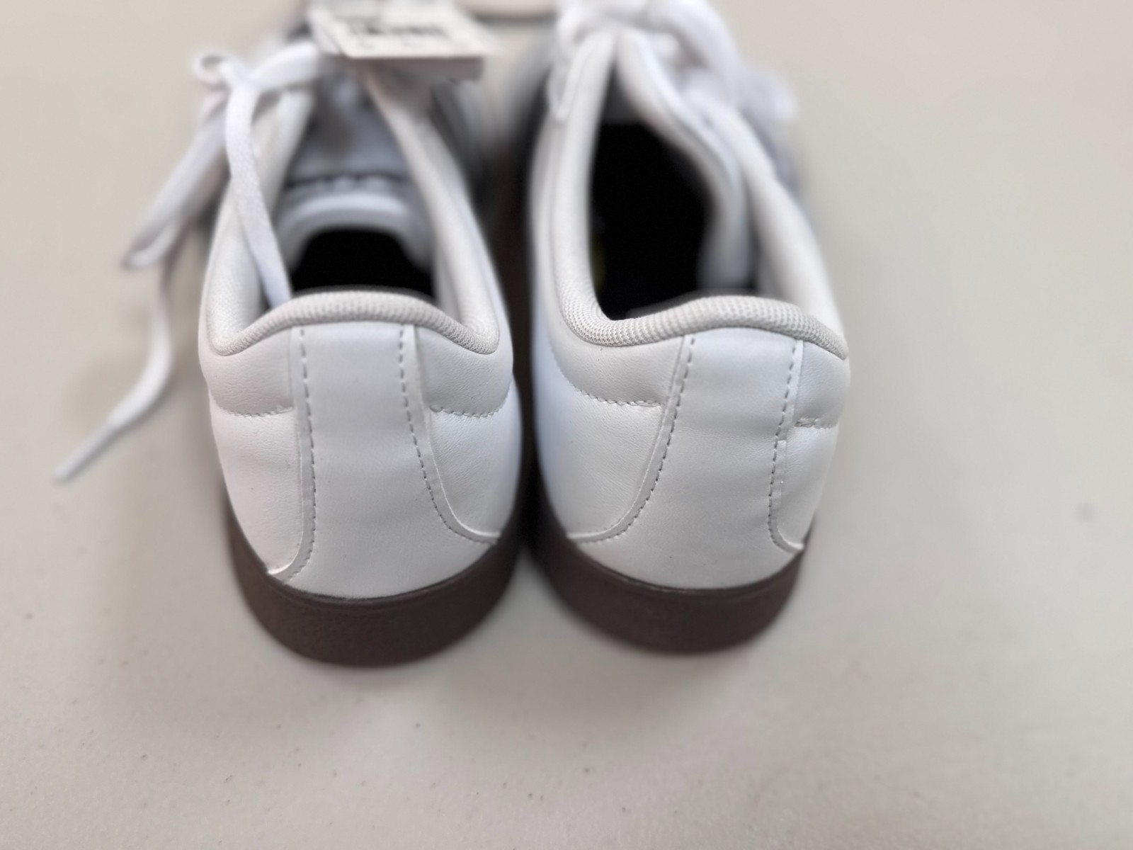 Adidas VL Court Base Trainers UK 6 EU 39.3 White Black Gum ID3714 Retro Shoes image 7