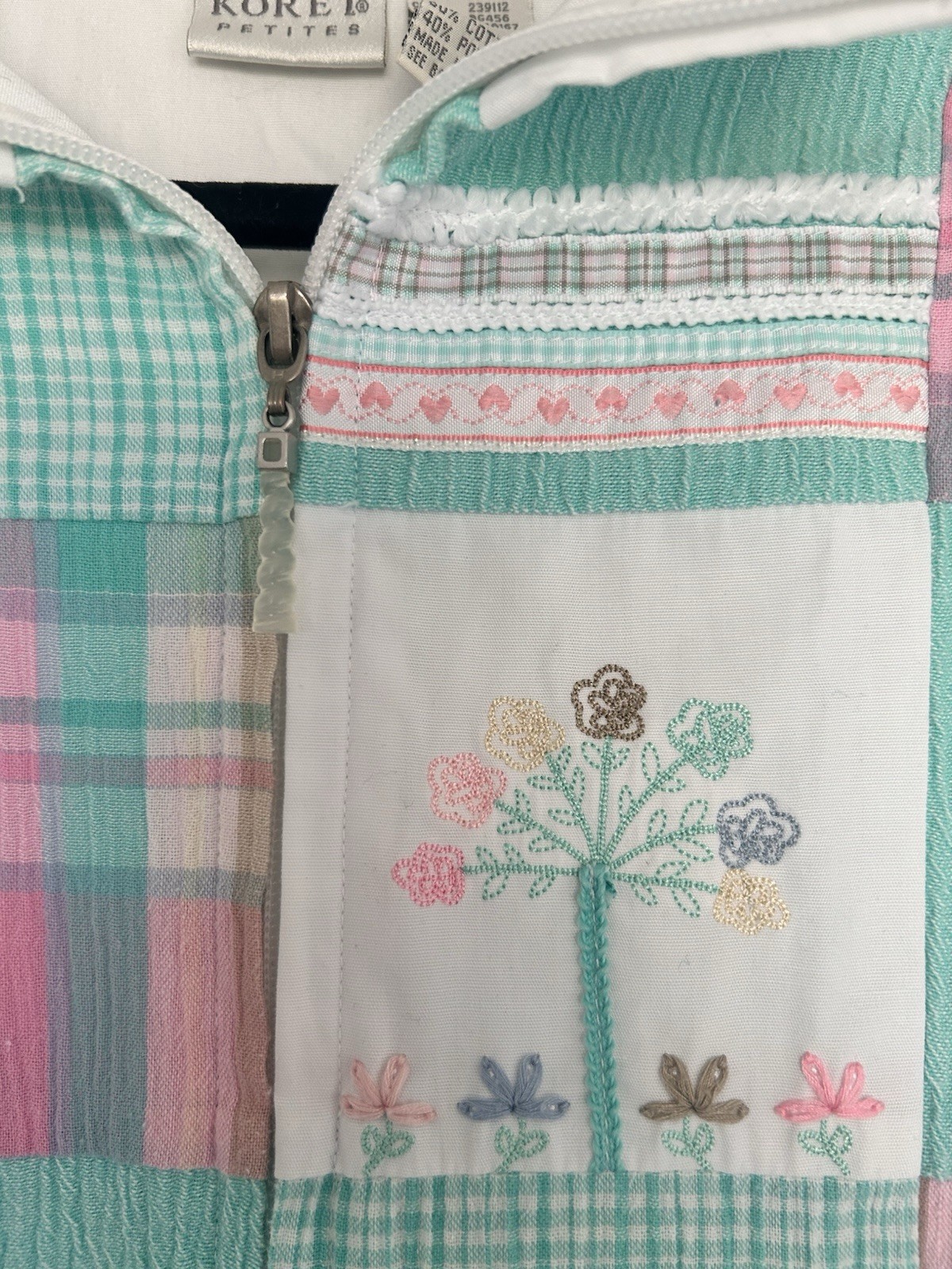 VTG 90s Style Patchwork Jacket Koret Petites Larg… - image 2