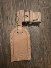 Louis Vuitton Luggage Tag and Poignet for Keepall, etc Light Vachetta Leather