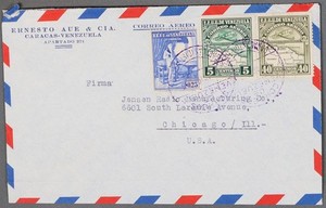 MayfairStamps Venezuela Caracas to Chicago IL Air Mail Cover aaz_98715
