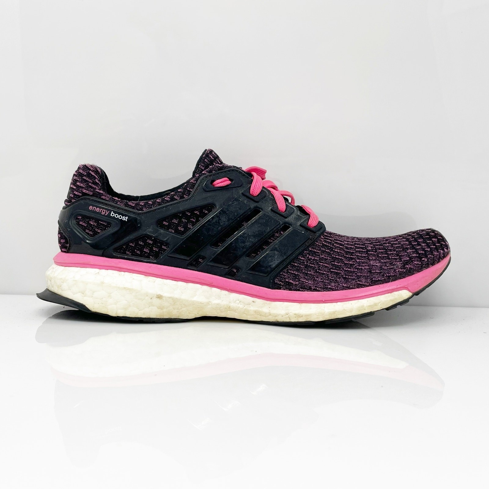 Adidas Womens Energy Boost Reveal M18820 Black Running Shoes Sneakers Size 8.5 Adidas Womens Energy Boost Reveal M18820 Black Running Shoes Sneakers Size 8.5