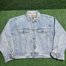 Vintage EXP Express Denim Jacket Adult Medium Blue Trucker Stone Wash Y2K R1