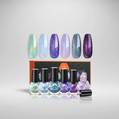 Modelones Chameleon Nail Polish A0 Aurora Galaxy Holographic Q