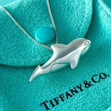 Authentic Tiffany & Co. killer whale Animal Motif Necklace 925 21.3