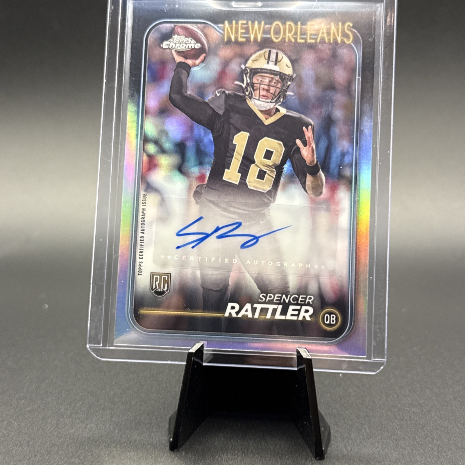 2024 Topps Chrome - Rookie Autographs Spencer Rattler #RA-SRA (AU, RC)