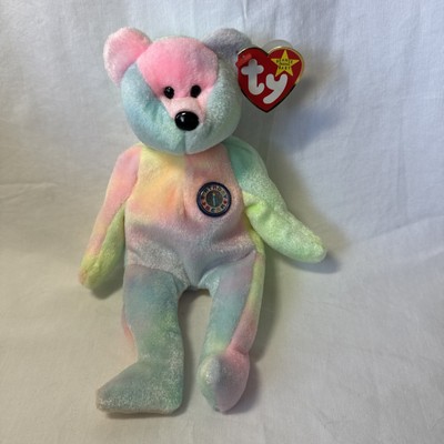 Ty Beanie Baby Birthday Bear Unmarked With Tag Error
