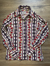 Vintage H Bar C Ranchwear Women s Floral Western Shirt XS-S 17 P2P