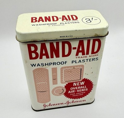 Vintage Pflaster waschfeste Gipsdose von Johnson & Johnson UK