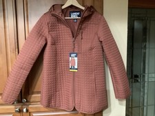 NWT Lands' End Women's SZ Sm Quilted Jacket With Adjustable Hood  Inside Pocket