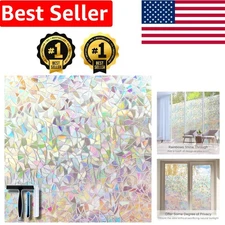 Energy-Saving Rainbow Window Film 17.5x78.7in - UV Protection & No Adhesives