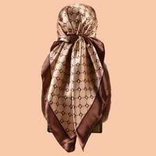 Women's Summer Beach Satin Square Scarf 90x90inch Multi-use Headscarf free ship