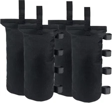 Heavy Duty Weight Bags(150LBS) for Pop up Tent, Set of 4, Black(Without Sand)
