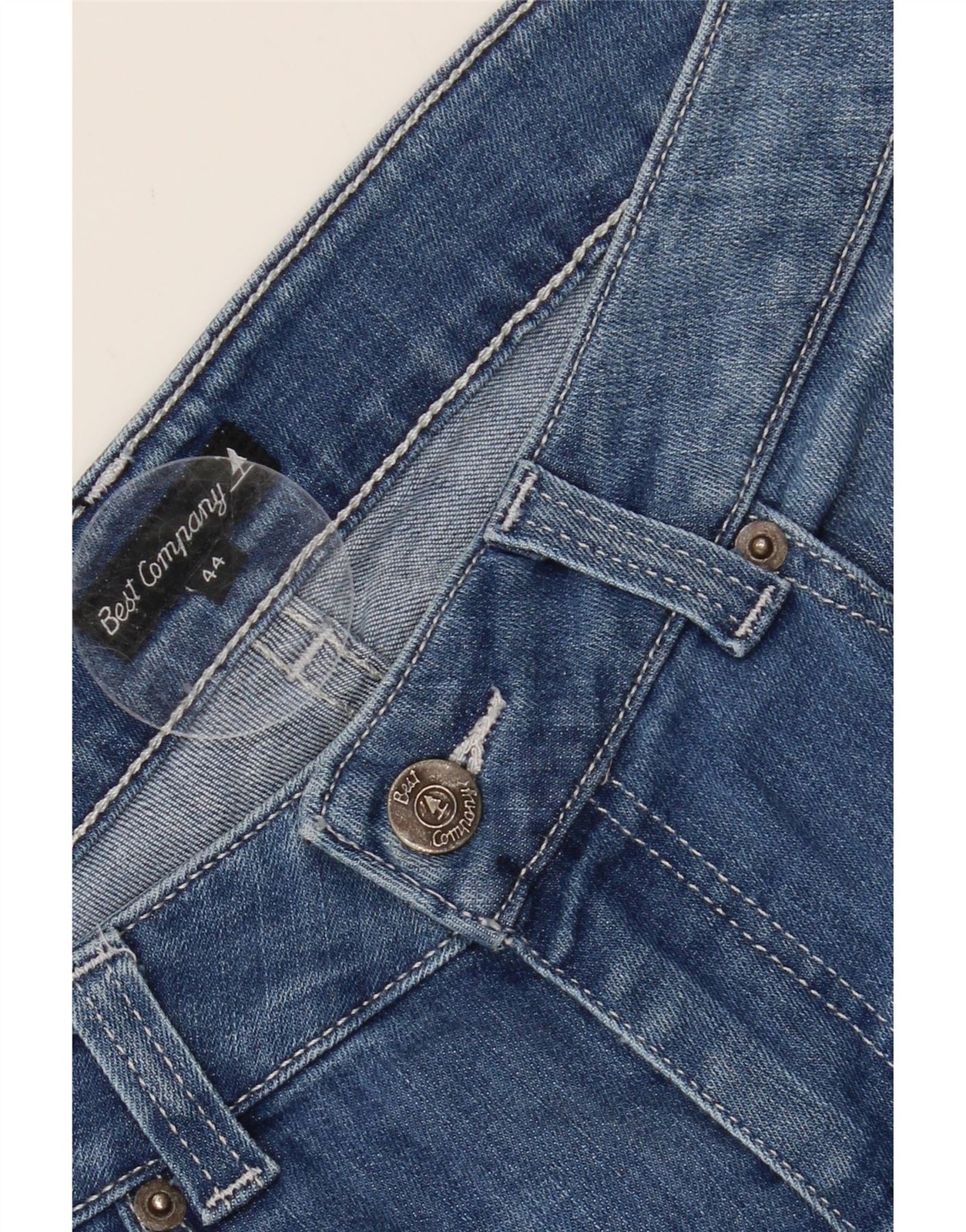 BEST COMPANY Womens Slim Jeans IT 44 Medium W32 L30 Blue Cotton BE11 image 3