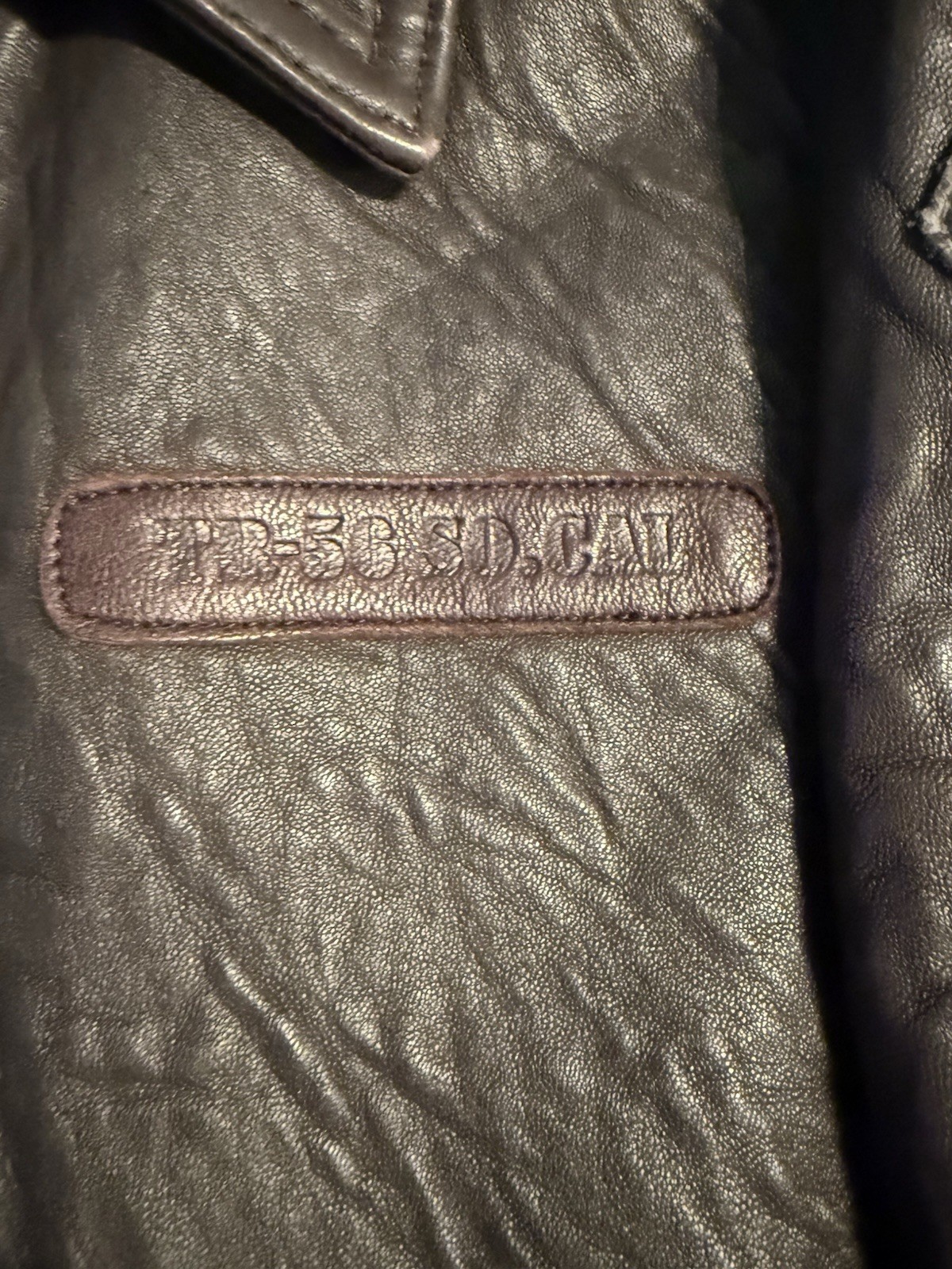 True Religion Men’s Leather Jacket Vintage image 6