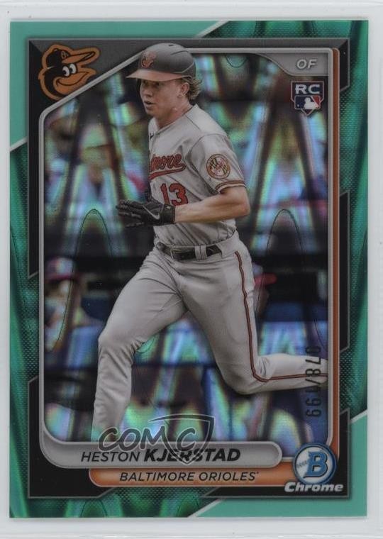 2024 Bowman Chrome Aqua RayWave Refractor 78/199 Heston Kjerstad #44 1n2k
