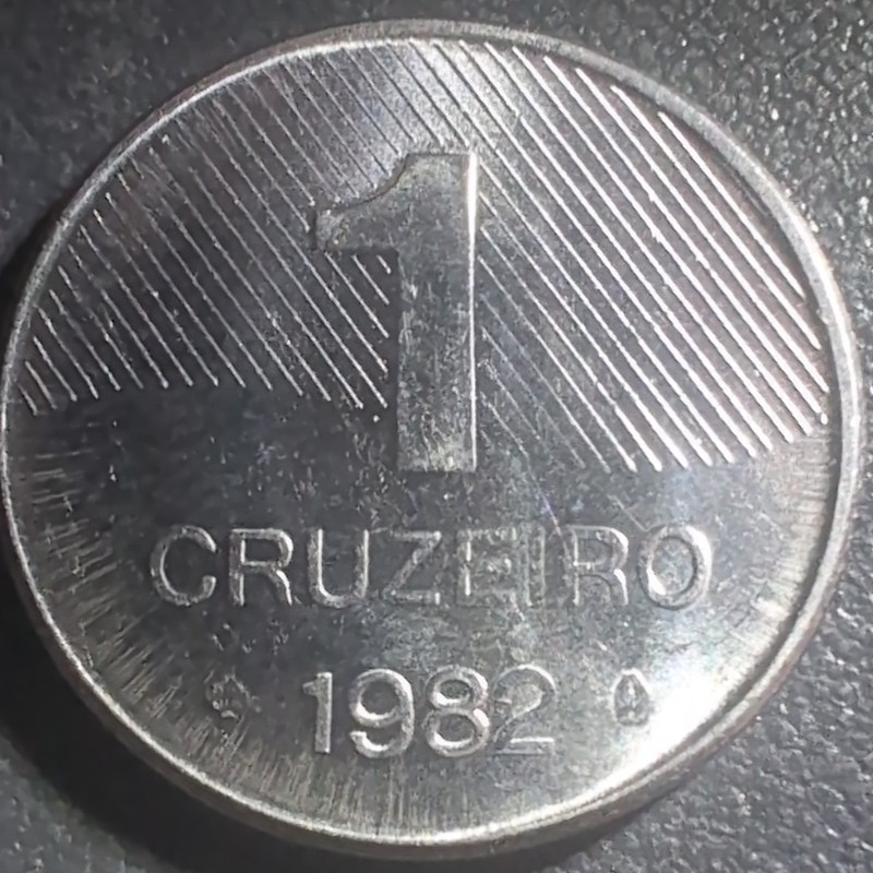 Brazil 1 Cruzeiro 1982 Coin KM#598 Stainless Steel RD Fineness 0.5
