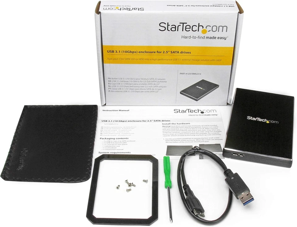 StarTech.com USB 3.1 (10 Gbps) Gen 2 External Hard Drive Enclosure for 2.5” SATA - Image 4 of 4