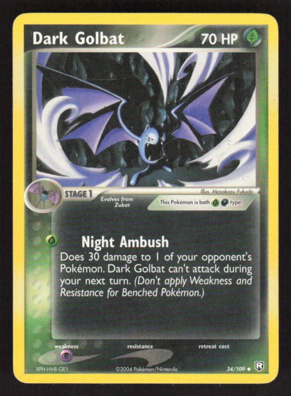 2004 TEAM ROCKET RETURNS DARK GOLBAT 34/109 MINT UNCOMMON POKEMON