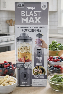Ninja Blast Max 20oz Capacity Portable Blender Cool Gray Twist
