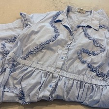 Kate Spade for Target Light Blue and White Striped Ruffle Dress size 3X