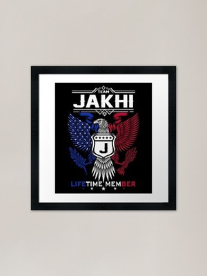 Jakhi Name T-Shirt - Jakhi Adler Li gerahmtes Wandbild Poster Leinwanddruck Bild