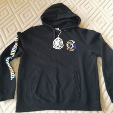 Billionaire Boys Club Hoodie Knit Embroidered Astronaut Black Pullover Size 2XL