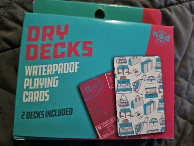 2 Pack  NOD  Waterproof Playing Cards Sealed Plastic Decks Beach Pool Camping pr