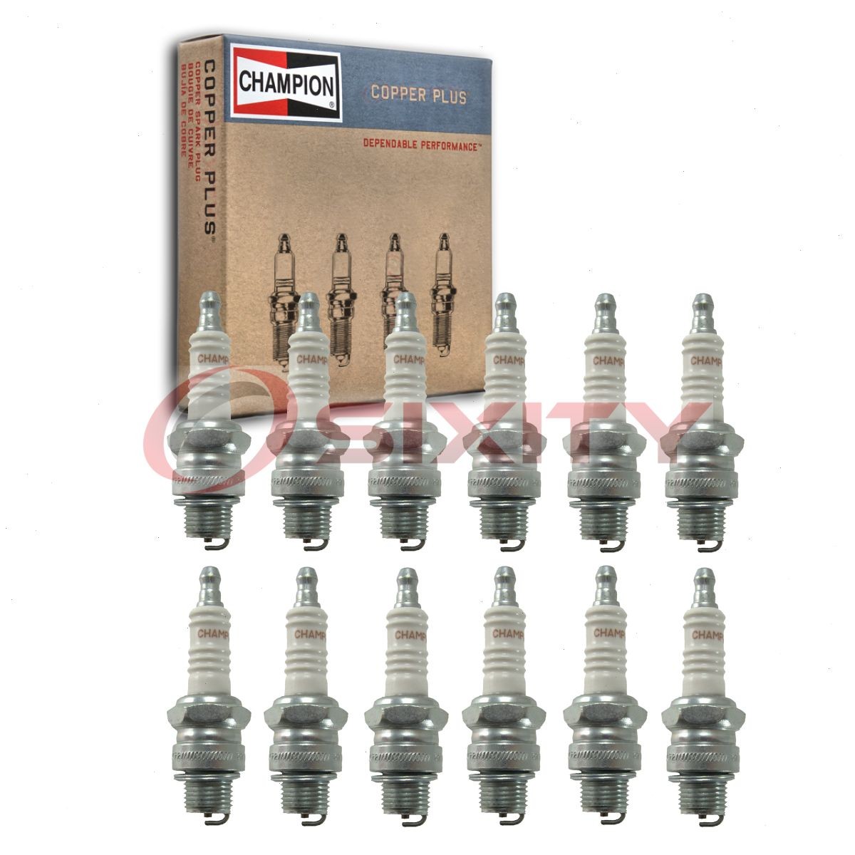 12 pc Champion Copper Plus Spark Plugs for 1936-1942 Lincoln Zephyr 4.4L fk