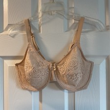 Wacoal 36DD 851205 BRA Halo Lace Convertible Underwire FLORAL MESH Beige