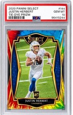 2020 Panini Select - Premier Level Justin Herbert #144 Tie-Dye Prizm /25 (RC)