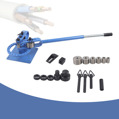 Premium Pipe Tube Bender 1''-3'' inch Manual Tube Bender w/ 7 Dies Tubing Metal