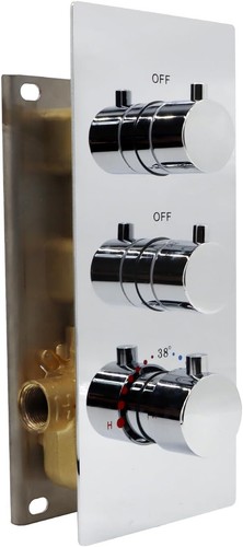 2 Way Shower Diverter Valve Brass 2 Functions Thermostatic Shower Mixing Valv... - Picture 2 of 9