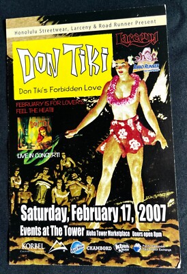 HULA DANCER on a DON TIKI Postcard 2007 Live Show DON TIKI'S