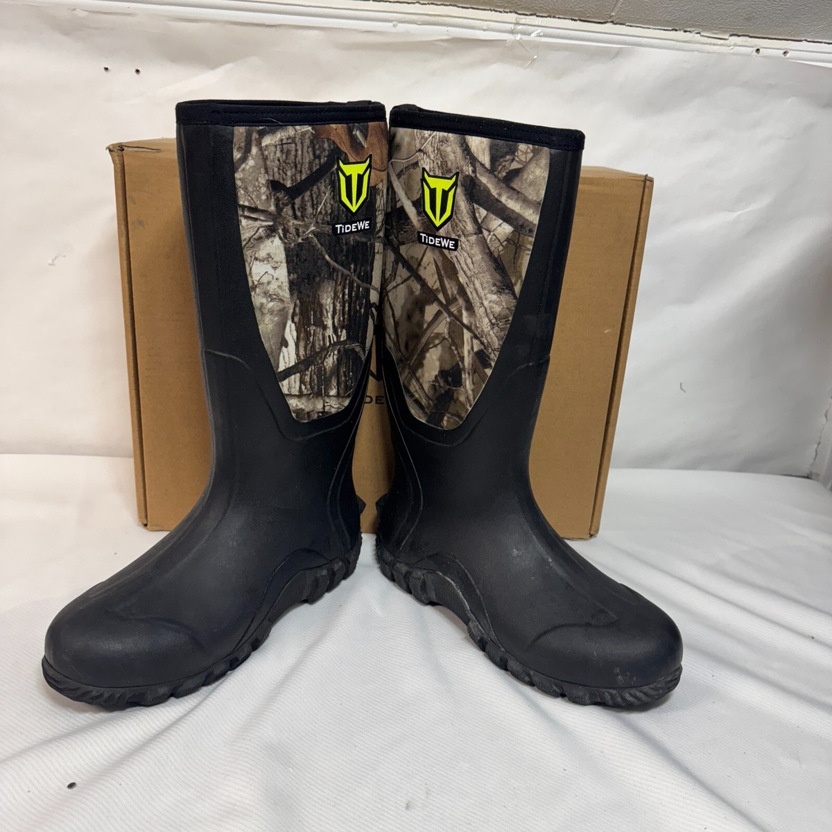 Tidewe Men's Brown Camo Hunting Boots Size