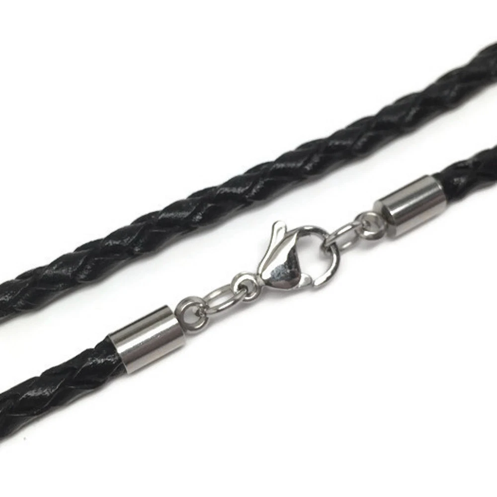 Leather necklace cord without clasp deals