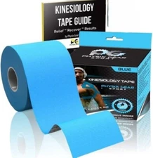 Two Rolls Physix Gear Sport Kinesiology Tape Blue Pack of Two Rolls New 2"x16.5'