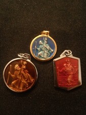 San Cristoforo 3 medagliette smaltate anni 70