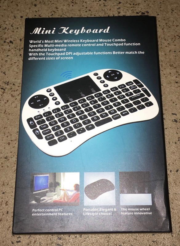 Mini Handheld Wireless Keyboard & Track Pad Mouse Model: RT-MWK08. New In Box