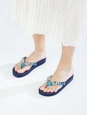 scarpe da donna scarpa infradito ciabattine zeppa Laura Biagiotti pietre
