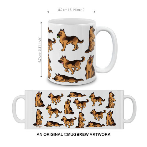 Taza de té de cerámica café leche posturas divertidas para perro con empuñadura, 11 oz - Imagen 26 de 106
