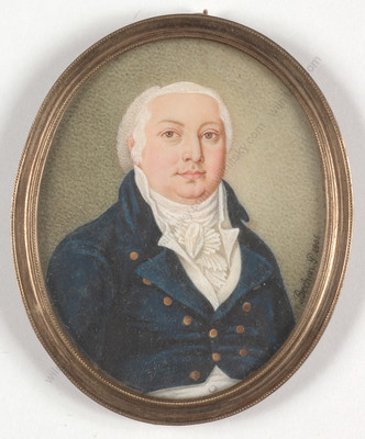Karl Bechon (1732-1812) ''Portrait of a Polish gentleman'', miniature, 1806